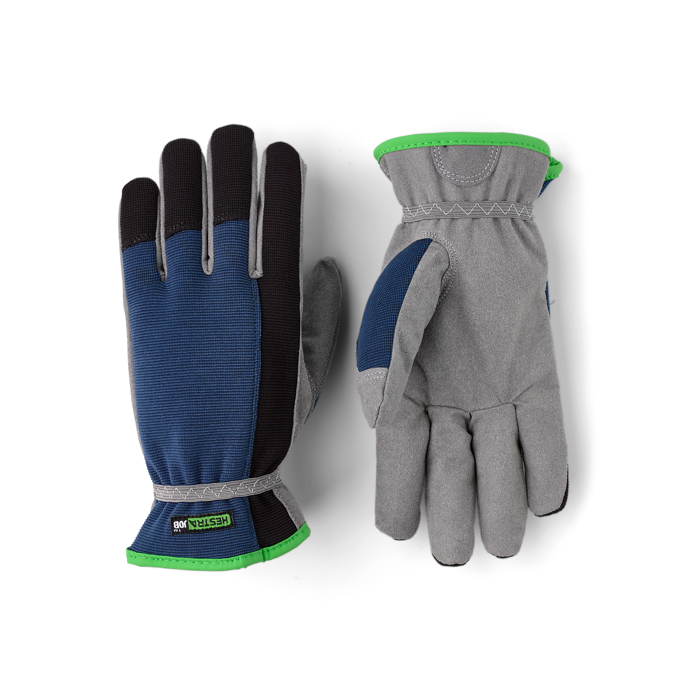 Hestra Garden Robin glove in Medium blue – front view